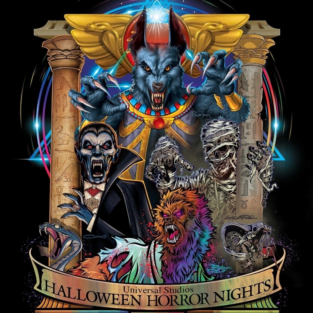 2022 Universal Monsters HHN Halloween Horror Nights Artist Series Poster 24 x 30